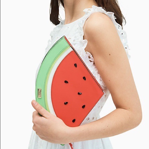 Rare!! Kate Spade Watermelon Clutch - Picture 7 of 15